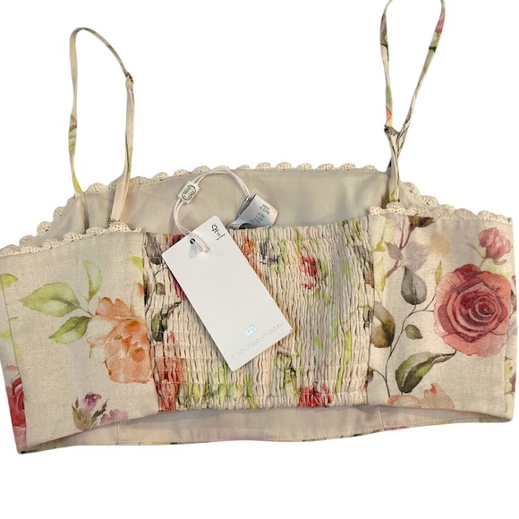 Caroline Constas Linen Blend Crop Top S NWT - Picture 5 of 8